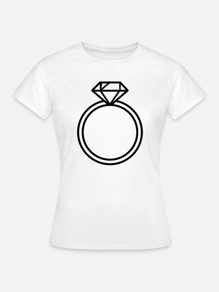 Ehering, - Frauen T-Shirt - Weiß