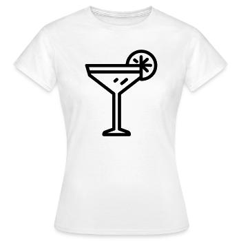 cocktail - T-shirt Femme - blanc - Devant - AI Model Female 172 dark (172cm)