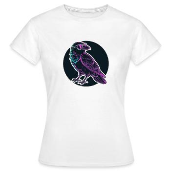 Corbeau Neon Lunettes Néon - T-shirt Femme - blanc - Devant - AI Model Female 172 dark (172cm)