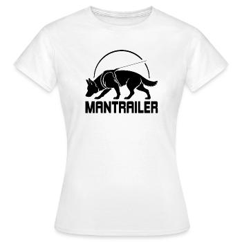 Berger allemand MANTRAILER Chiens de recherche Chiens - T-shirt Femme - blanc - Devant - AI Model Female 172 dark (172cm)