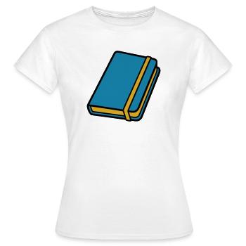Classy Notebook Sketchbook - Women's T-Shirt - white - Front - AI Model Female 172 dark (172cm)