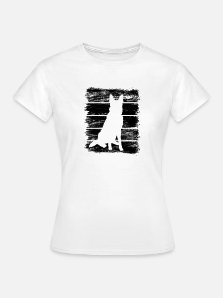 Deutscher Schäferhund Zeichnung - Frauen T-Shirt - Weiß