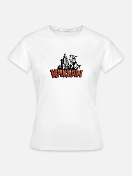Warschauer Schablonenkunst - Frauen T-Shirt - Weiß