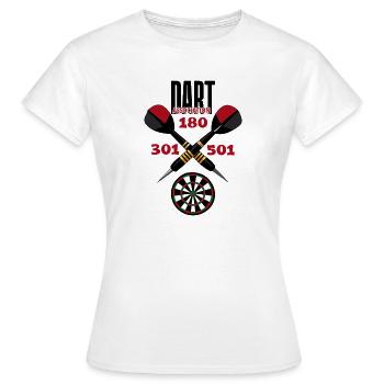 180 Dart Association - Women's T-Shirt - white - Front - AI Model Female 172 dark (172cm)
