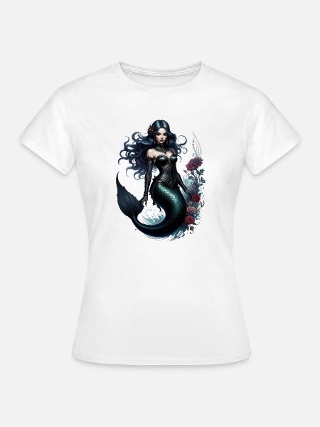 Gothic Meerjungfrau - Frauen T-Shirt - Weiß