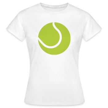 Tennis ball - Women's T-Shirt - white - Front - AI Model Female 172 dark (172cm)