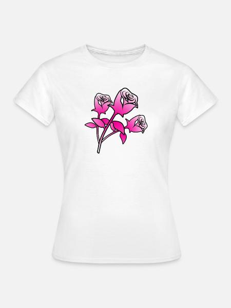 Rosen - Frauen T-Shirt - Weiß