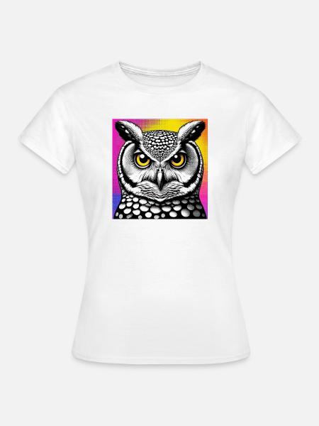 Eule - Frauen T-Shirt - Weiß