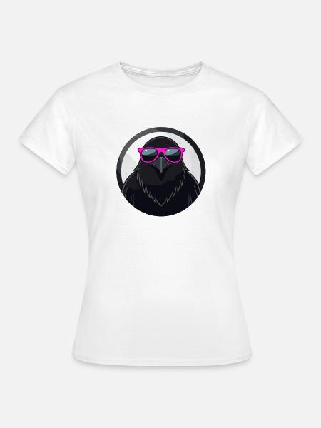 Krähen-Chic-Rosenbrillen - Frauen T-Shirt - Weiß