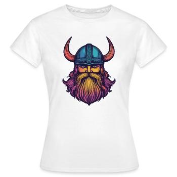 Wikinger Helm - Frauen T-Shirt - Weiß - Vorne - AI Model Female 172 dark (172cm)