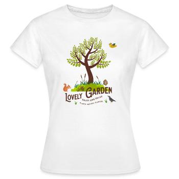 geliebter Garten Gartenfreude Familie Tiere Natur - Frauen T-Shirt - Weiß - Vorne - AI Model Female 172 dark (172cm)