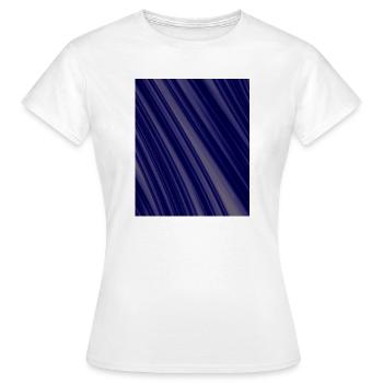 Navy Diagonale Strukturen - Frauen T-Shirt - Weiß - Vorne - AI Model Female 172 dark (172cm)