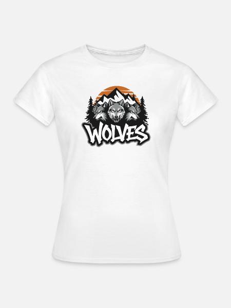 Drei Wölfe - Frauen T-Shirt - Weiß