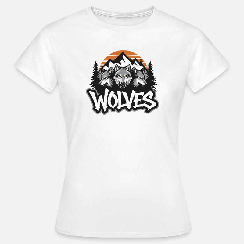Three Wolves  - Women's T-Shirt - white