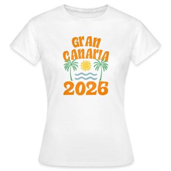 Grande Canarie 2026 - T-shirt Femme - blanc - Devant - AI Model Female 172 dark (172cm)