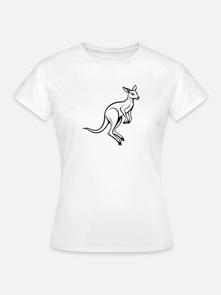 Känguru-Springen - Frauen T-Shirt - Weiß