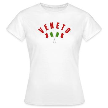 Veneto Italian Flags  - Women's T-Shirt - white - Front - AI Model Female 172 dark (172cm)
