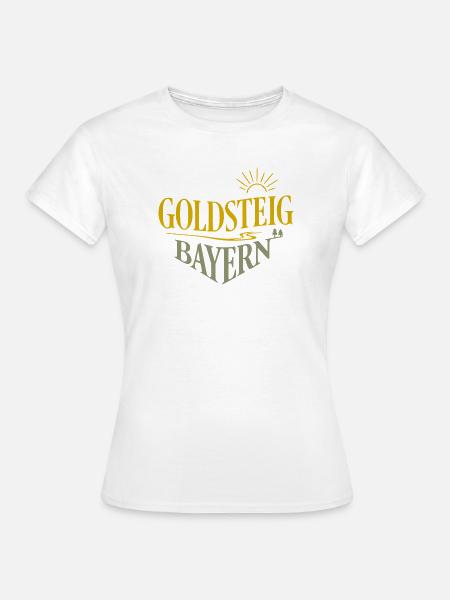 Goldsteig Bayern Wanderpfad - Frauen T-Shirt - Weiß