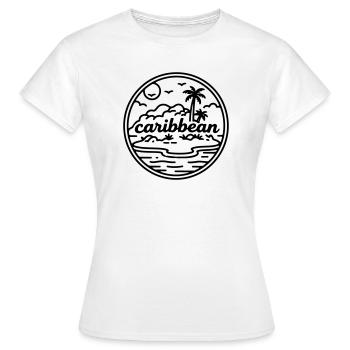 Îles des Caraïbes - T-shirt Femme - blanc - Devant - AI Model Female 172 dark (172cm)
