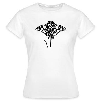 Maori Stingray - Women's T-Shirt - white - Front - AI Model Female 172 dark (172cm)