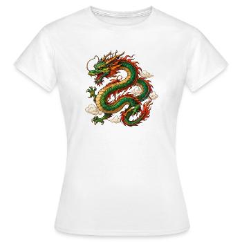 Mythe de la Chine du Dragon - T-shirt Femme - blanc - Devant - AI Model Female 172 dark (172cm)