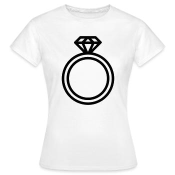 bague  - T-shirt Femme - blanc - Devant - AI Model Female 172 dark (172cm)