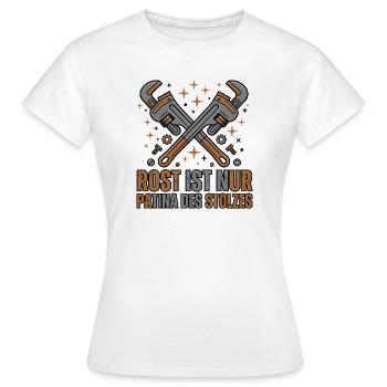 Werkzeug Restaurierung, Handwerk, Vintage - Frauen T-Shirt - Weiß - Vorne - AI Model Female 172 dark (172cm)