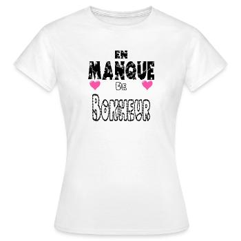 In Need of Happiness - Women's T-Shirt - white - Front - AI Model Female 172 dark (172cm)