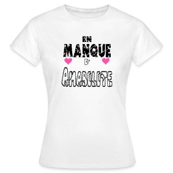  En Manque d'Amabilité - T-shirt Femme - blanc - Devant - AI Model Female 172 dark (172cm)