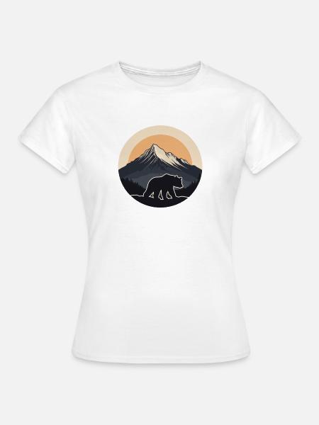 Wilder Braunbär - Frauen T-Shirt - Weiß