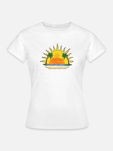 Sommerliche Vibes - Frauen T-Shirt - Weiß