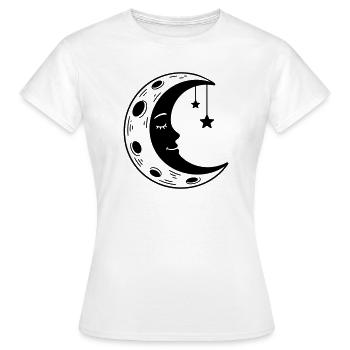 crescent moon - Women's T-Shirt - white - Front - AI Model Female 172 dark (172cm)