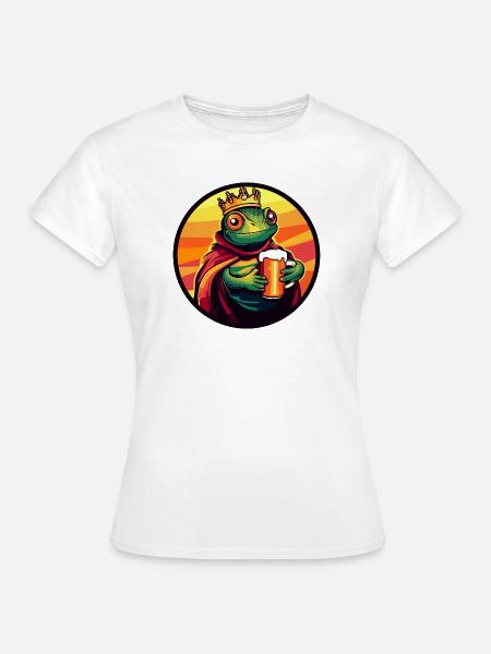 Chameleon Bier Lustig - Frauen T-Shirt - Weiß