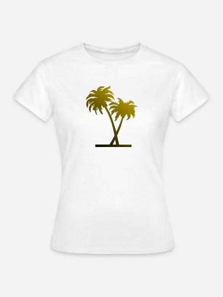 Palmen - Frauen T-Shirt - Weiß
