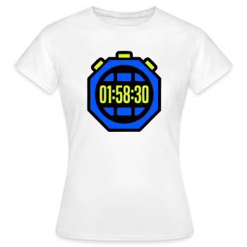 Stopwatch Best Time Half Marathon - Women's T-Shirt - white - Front - AI Model Female 172 dark (172cm)