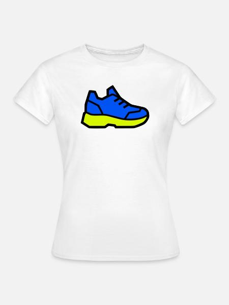 Moderner Laufschuh Sneaker - Frauen T-Shirt - Weiß