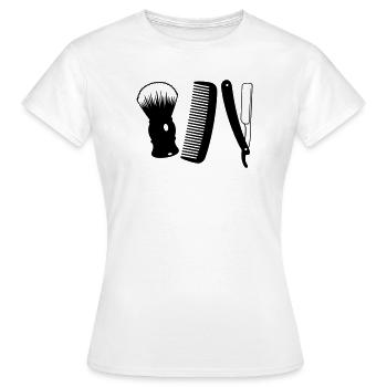Salon de coiffure - T-shirt Femme - blanc - Devant - AI Model Female 172 dark (172cm)