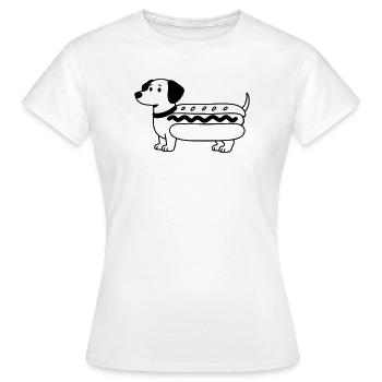 Hot Dog - Frauen T-Shirt - Weiß - Vorne - AI Model Female 172 dark (172cm)