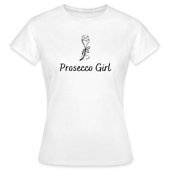 Prosecco Girl - Design avec verre Prosecco - T-shirt Femme - blanc - Devant - AI Model Female 172 dark (172cm)