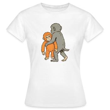 Baby Monkey Punch - Frauen T-Shirt - Weiß - Vorne - AI Model Female 172 dark (172cm)