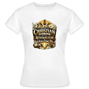Being a Christian isn't easy - Christen Jesus - Women's T-Shirt - white - Front - AI Model Female 172 dark (172cm)