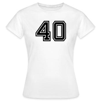 40 - Women's T-Shirt - white - Front - AI Model Female 172 dark (172cm)