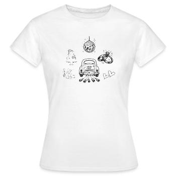 Hochzeit -Team Braut - Clip Art - Frauen T-Shirt - Weiß - Vorne - AI Model Female 172 dark (172cm)