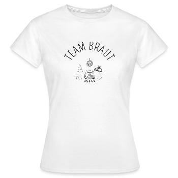 Hochzeit -Team Braut - Clip Art - Frauen T-Shirt - Weiß - Vorne - AI Model Female 172 dark (172cm)