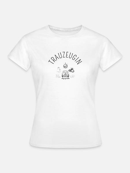 Hochzeit -Trauzeugin - Clip Art - Frauen T-Shirt - Weiß