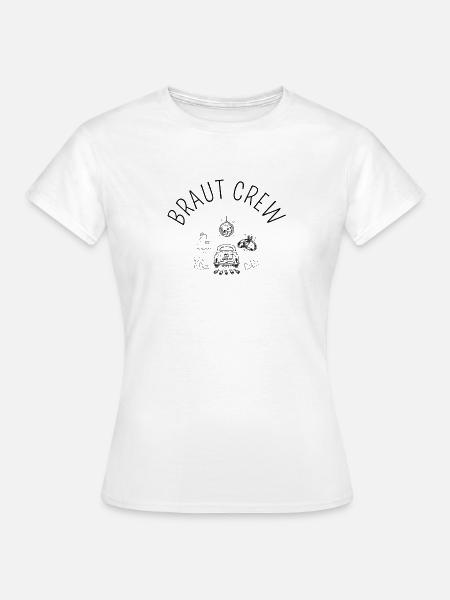 Hochzeit - Braut Crew - Clip Art - Frauen T-Shirt - Weiß