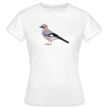 Realistischer Eichelhäher - Frauen T-Shirt - Weiß - Vorne - AI Model Female 172 dark (172cm)