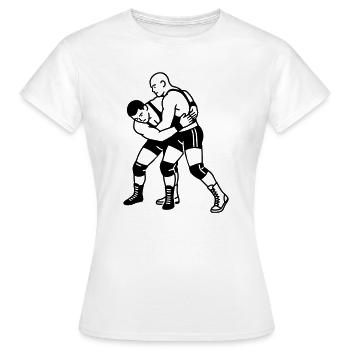 Lutteur - T-shirt Femme - blanc - Devant - AI Model Female 172 dark (172cm)