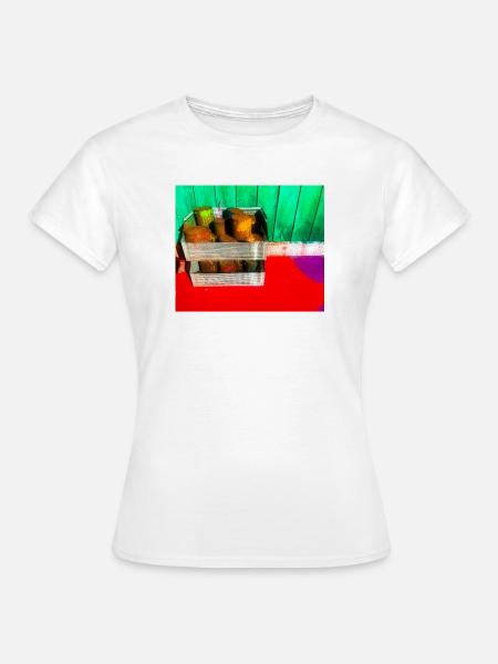 Bunte Farbtöpfe Straßenkunst - Frauen T-Shirt - Weiß
