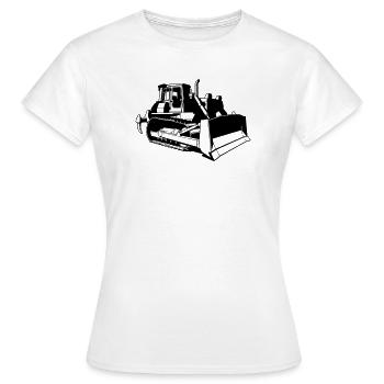 Bulldozer - T-shirt Femme - blanc - Devant - AI Model Female 172 dark (172cm)